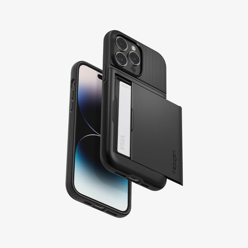 ACS04835 - iPhone 14 Pro Max Case Slim Armor CS in black showing the back